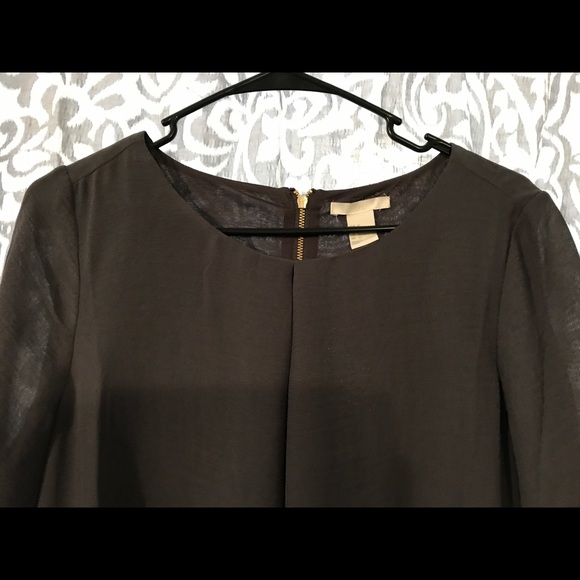 H&M Slate Grey Sheer Long-sleeve Dress - Picture 3 of 5